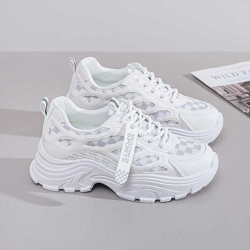Fashion Round Tip Thick Sole Running Shoes Women Bling Casual Women Golf Sneakers For Women Shoes Sports High Fashion Shoess