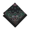 Trifong Bandana Black Bandana Adult Paisley Men's Bandana Green Handkerchief Stylish 100% Cotton Unisex Women's 55cm x 55cm