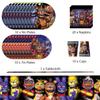 51pcs Five Nights At Freddy's Tableware Include Tablecloth Plates Napkins Cups