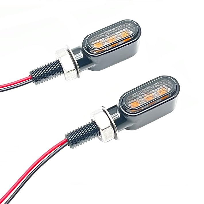 Compatible with Vehicle Inspection Motorcycle, LED, Ultra Small, Mini Turn Signal, 12 V, Amber,