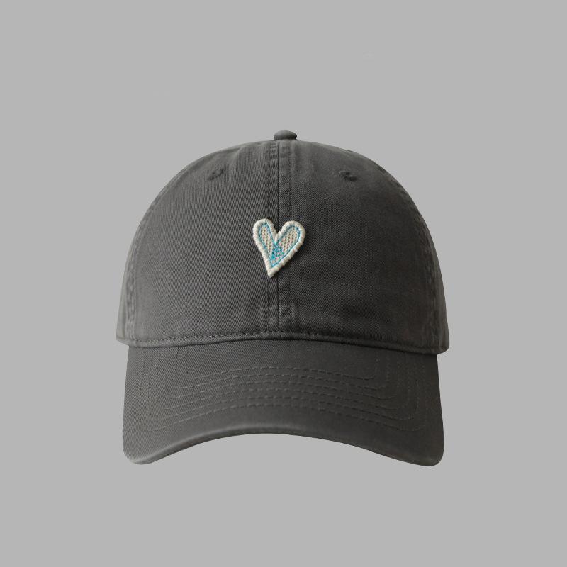 Liebe Baseballkappe Mädchen große Größe großer Kopfumfang weiche Kappe runder Kopf quadratischer Kopf können tragen süße Mütze Männer