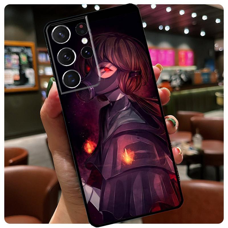 Anime Girl Mask Phone Case For Samsung Galaxy S25 Ultra S20 S21 S22 S23 S24 Ultra S9 S10 Plus S25 FE Cover