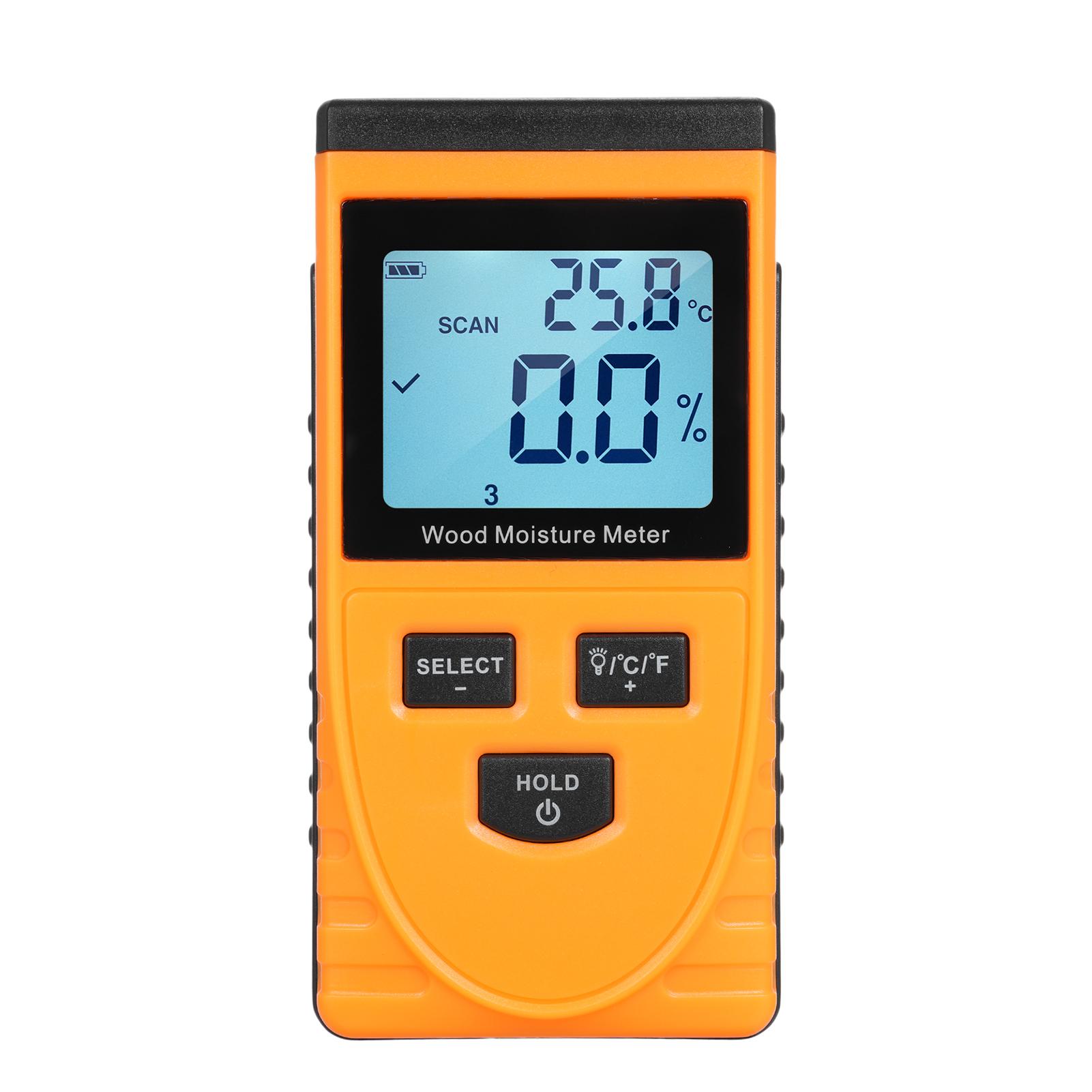 

GM630 Цифровой измеритель влажности древесины Портативный измеритель влажности древесины с ЖК-дисплеем и подсветкой 8 переключаемых передач с