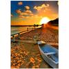 Kit Pittura Diamante 5D Fai da Te Strada Fiorita e Sole Ricamo Diamante Decorazioni Strass per la Casa