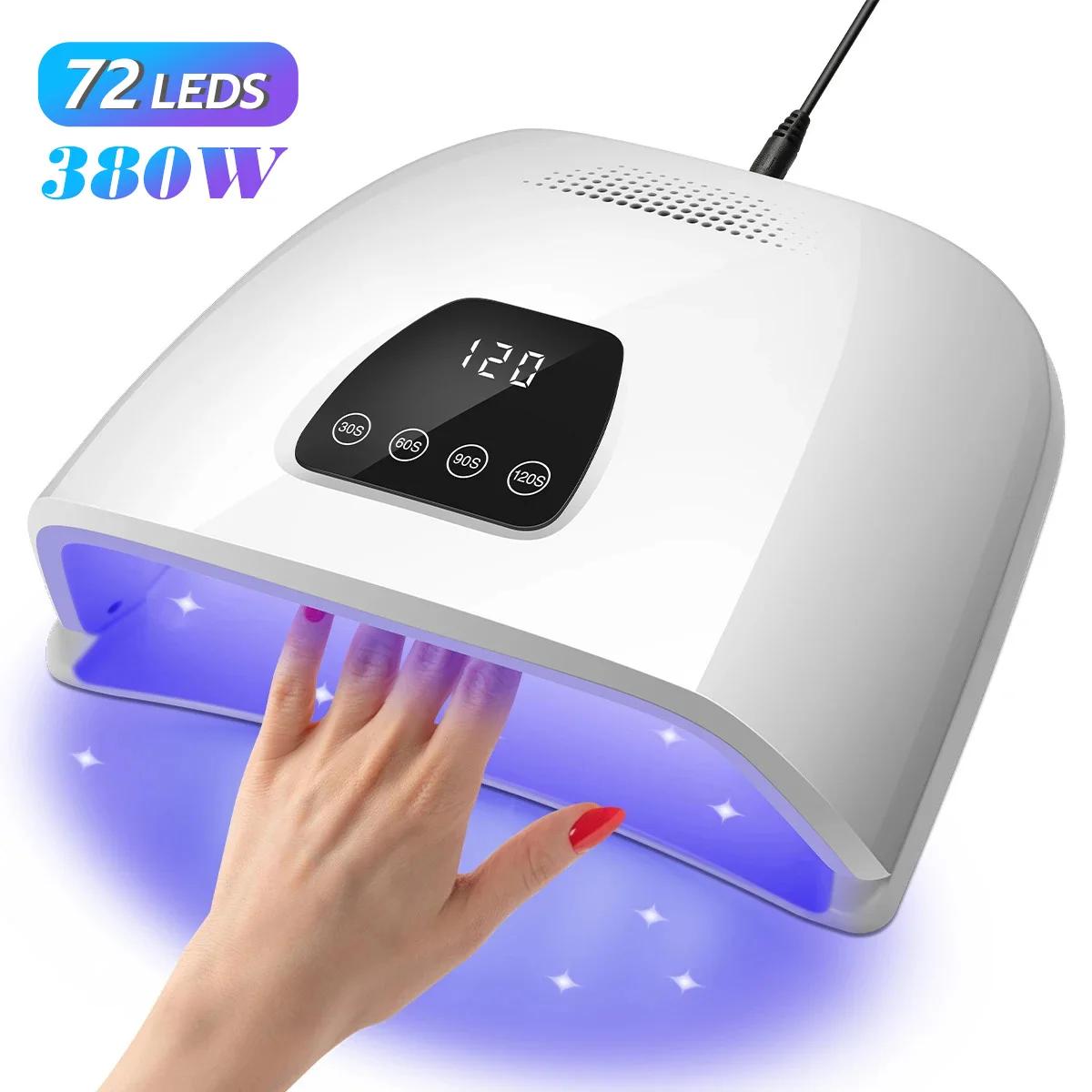 

480W UV LED Lamp for Nails 108 LEDs Nail Dryer with Red Light Whitening Mode Large Space Manicure Lamp 4 Timer Settings US plug