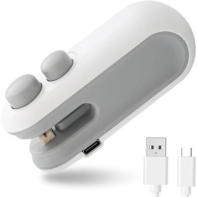 Mini Bag Sealer Heat Bag Sealer with Cutter for Chips Snacks Rechargeable Handheld Bag Portable Sealer Heat Seal Vacuum Automatic Sealing Machine