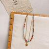 French Ethnic Red Agate Stone Beaded Necklace: Retro, Versatile Luxury