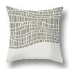 Nordic Abstract Green Geometric Pillowcase Flower Print Home Petal Velvet Pillow Cushion Cover