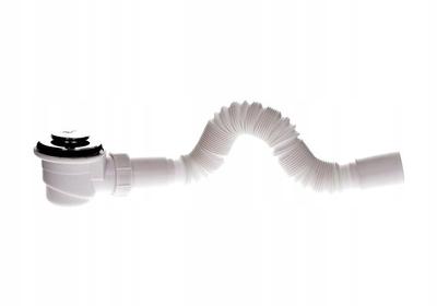 Siphon for a Deep Shower Tray, Flexible, Diameter 40