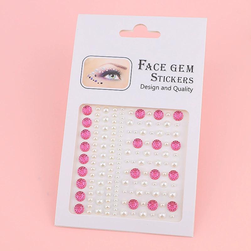 Diamond Eyebrow Tattoo Sticker Glitter Eyeliner Eyebrow Makeup Face Eyes Temporary Tattoo Rock Rhinestone 3D Eyeliner Stickers