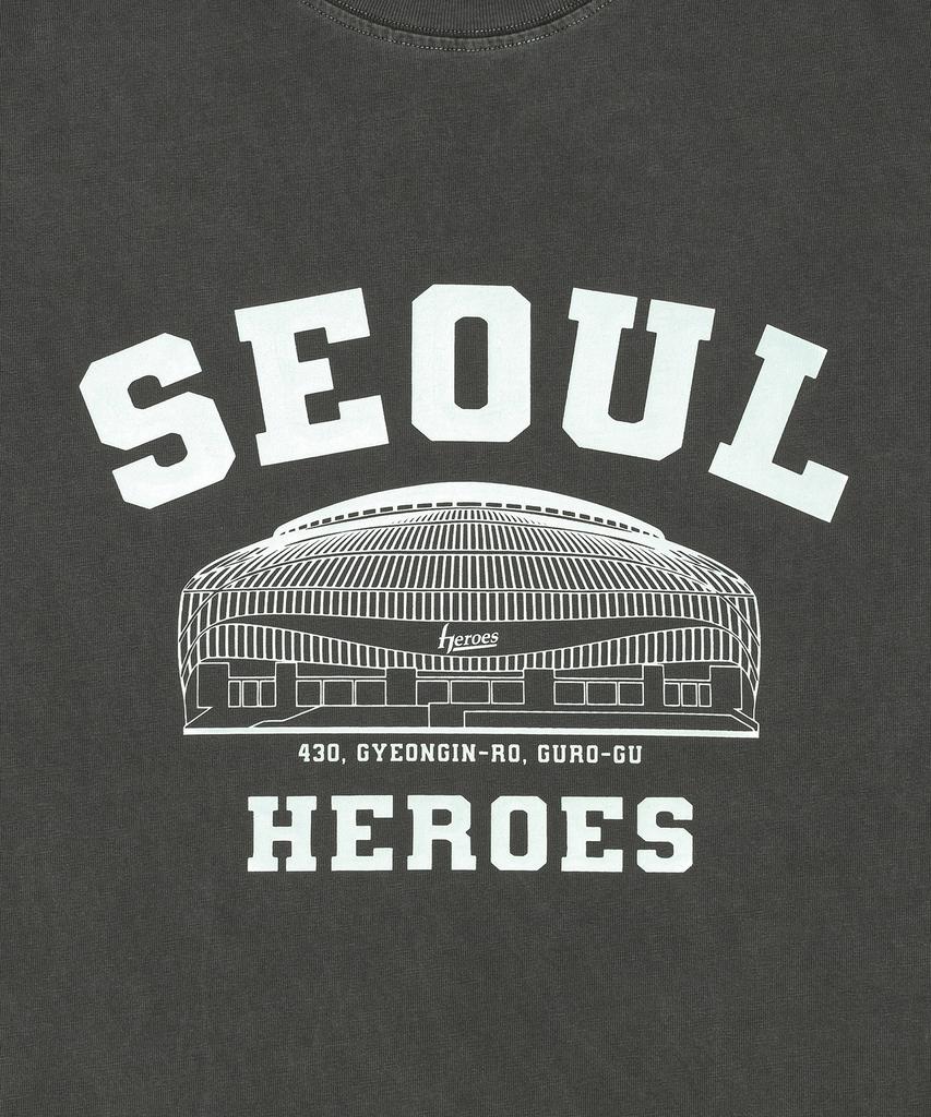 Hangugyaguwiwonhoe Mss X Kbo Ballpark Short Sleeve T-Shirt Charcoal Gray [Seoul Heroes]
