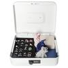 Jssmst (Jessmat) Portable Safe, Dial Lock, Metal, 25x20x9cm, A5 Size, CB0701L (White)