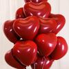 Heart and Peach-Shaped Pomegranate Red Balloons - Perfect for Proposals, Birthdays, or Wedding Decorations