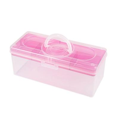 PINK SEWING BOX+ 2 THREAD RACKS (V) 06549