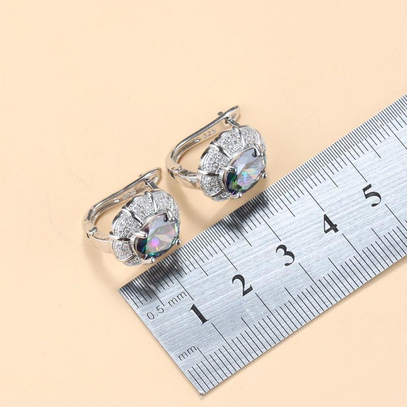 Elegant Women Magic Zirconia Jewelry Luxury Wedding Ring Set Ring Clip Earrings Necklace And Pendant