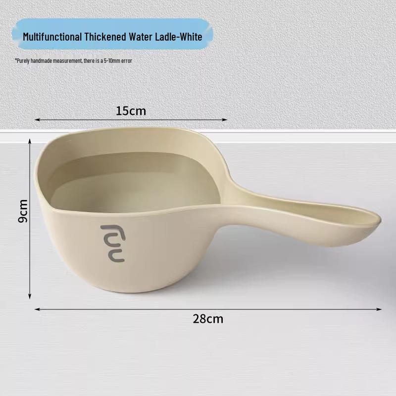 

Premium Lightweight Drifting Ladle for Kids - Multi-Purpose Watering Scoop & Shampoo Spoon, Durable Plastic Design for Household and Kitchen Use White x1