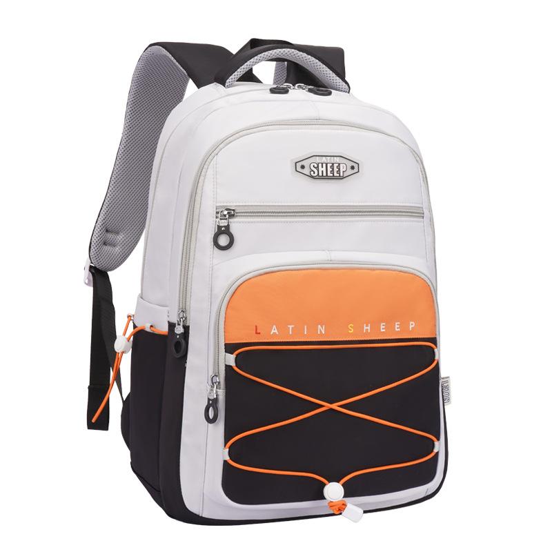 Fashion Schoolbag for Boys and Girls, Junior High School Students, High School Students, Contrasting Colors, Lightweight, Large-capacity Backpack