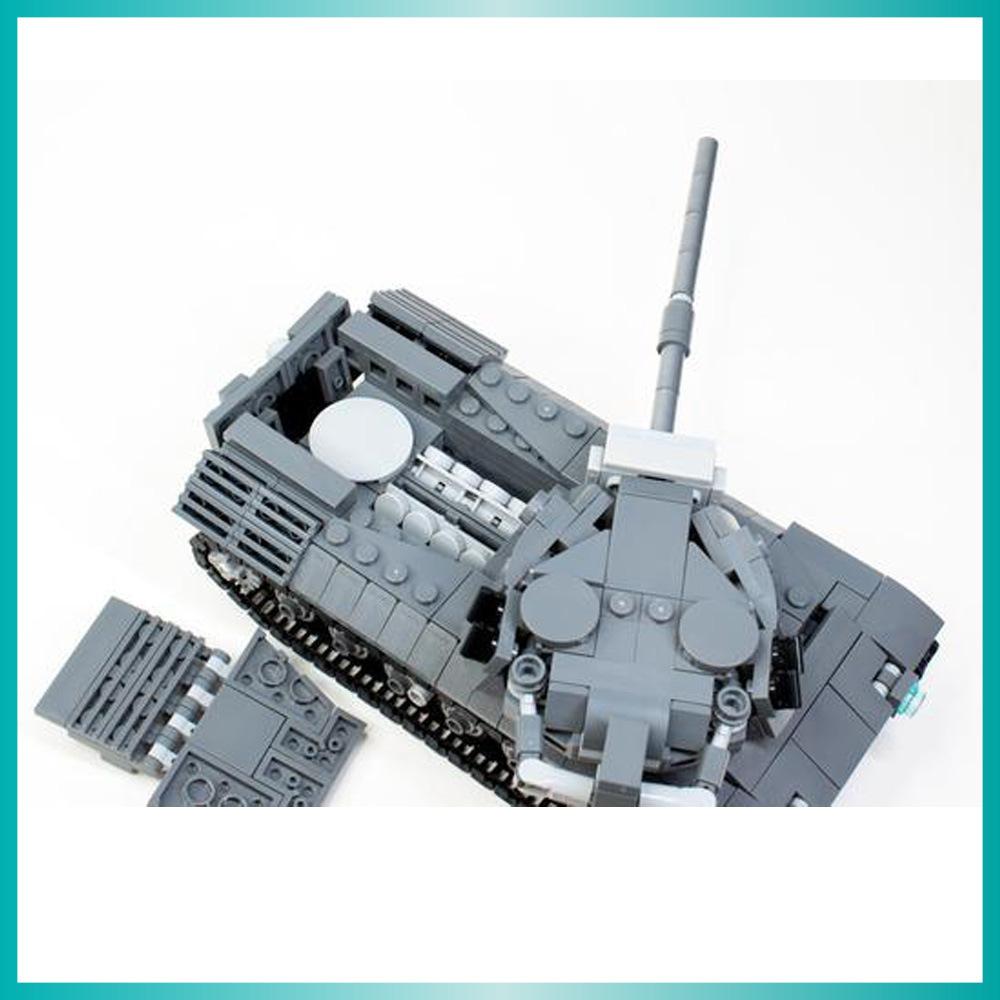 Char de combat principal allemand Leopard 1 Bloc de construction Wwi Wwii Véhicule blindé Jouet modèle d'assemblage Ensemble compatible