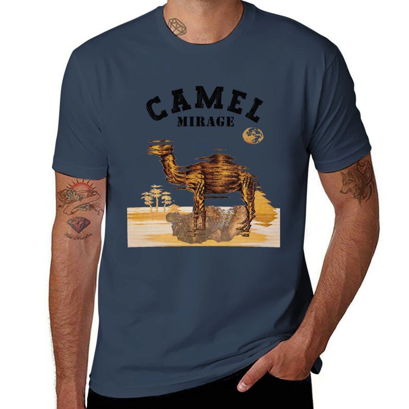

Camel Mirage T-Shirt Man Graphic T Shirt Cotton T Shirt Pack T-Shirt Male T Shirt Summer Round Neck Mens Tshirt Print 4XL
