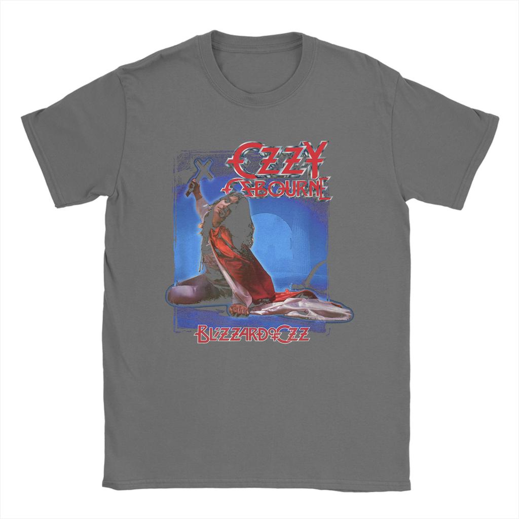 Heavy Metal Rock Ozzy Osbourne Blizzard Album Cover T-Shirts Herren Neuheit T-Shirts Rundhals Kurzarm T-Shirts Geschenk Kleidung