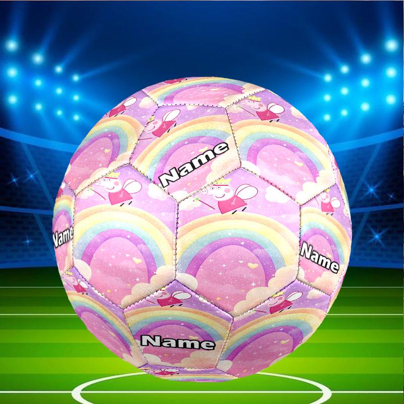 Custom Name Personalized Peppa Pig-A Print Size 5 Soccer Ball Training & Match Football, for Team, Kicking, Gift for Football Enthusiasts