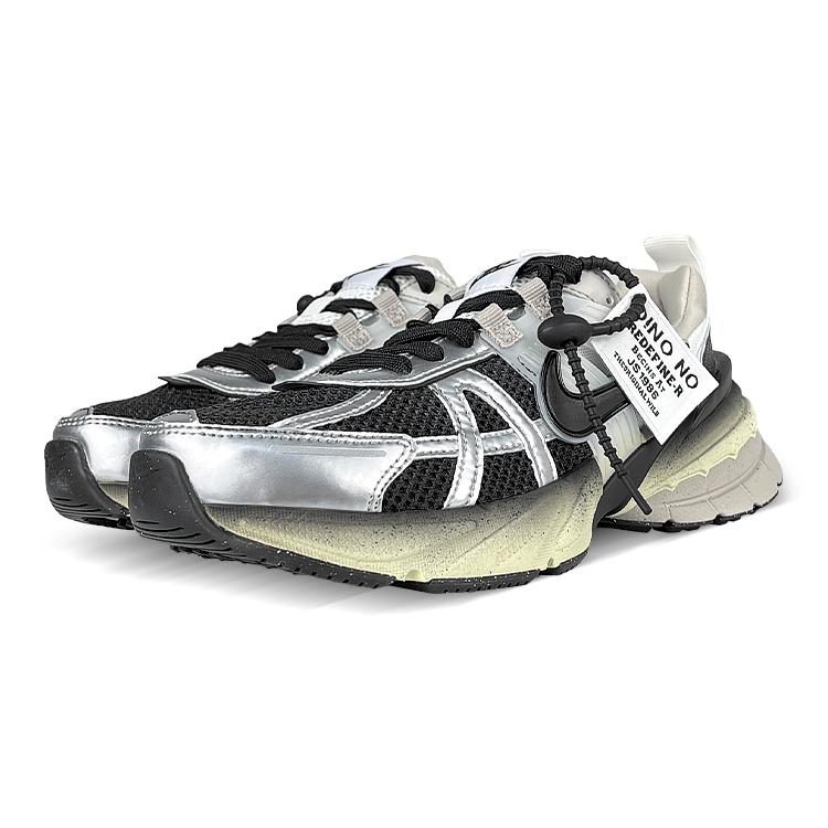 Nike V2K Run Mesh Breathable Low Top Running Shoes Women's Silver Black FD0736-100(Team116-)