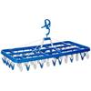 Nishida Pla52 Premium Laundry Drying Rack with Corner Hangers, 52 Clothespins Included, Dark Blue, 87 x 42.5 x 40 cm (33.2 x 16.5 x 16.5 inches), Larg