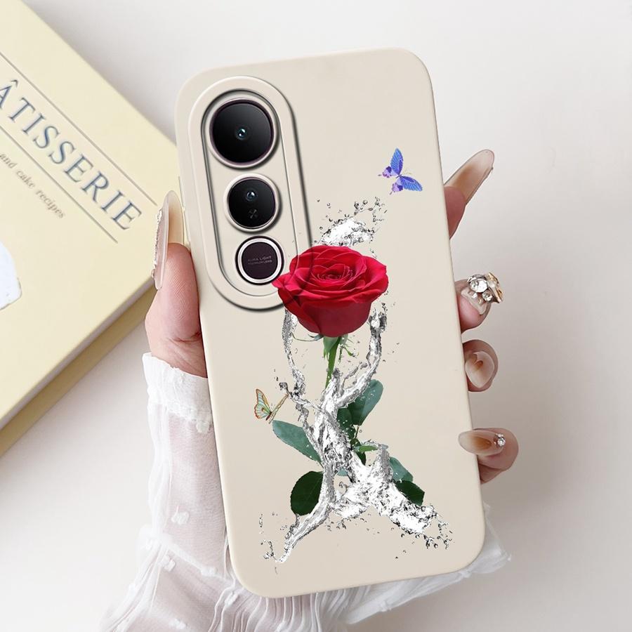 For Vivo V50 Lite Case Liquid Soft Silicone Fashion Newest Painting Back Cover For VivoV50lite V 50 5G Matte Phone Cases