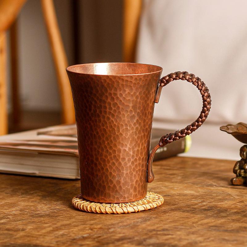 Pure Copper Coffee Cup Purple Copper Small Tea Cup and Beer Cup Mugs