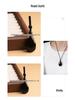 Natural Black Crystal Pendant Keychain Charm, Unisex Necklace with Raw Mineral Carving