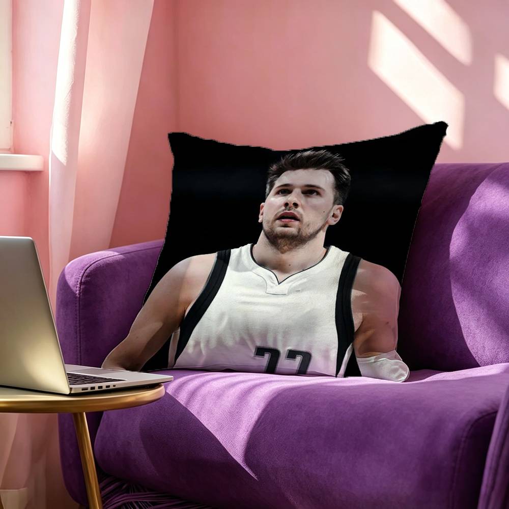 LLuka DDoncic  Pillow Case Square DoubleSided Sofa Cushion Cover Bedroom Bedside Pillow