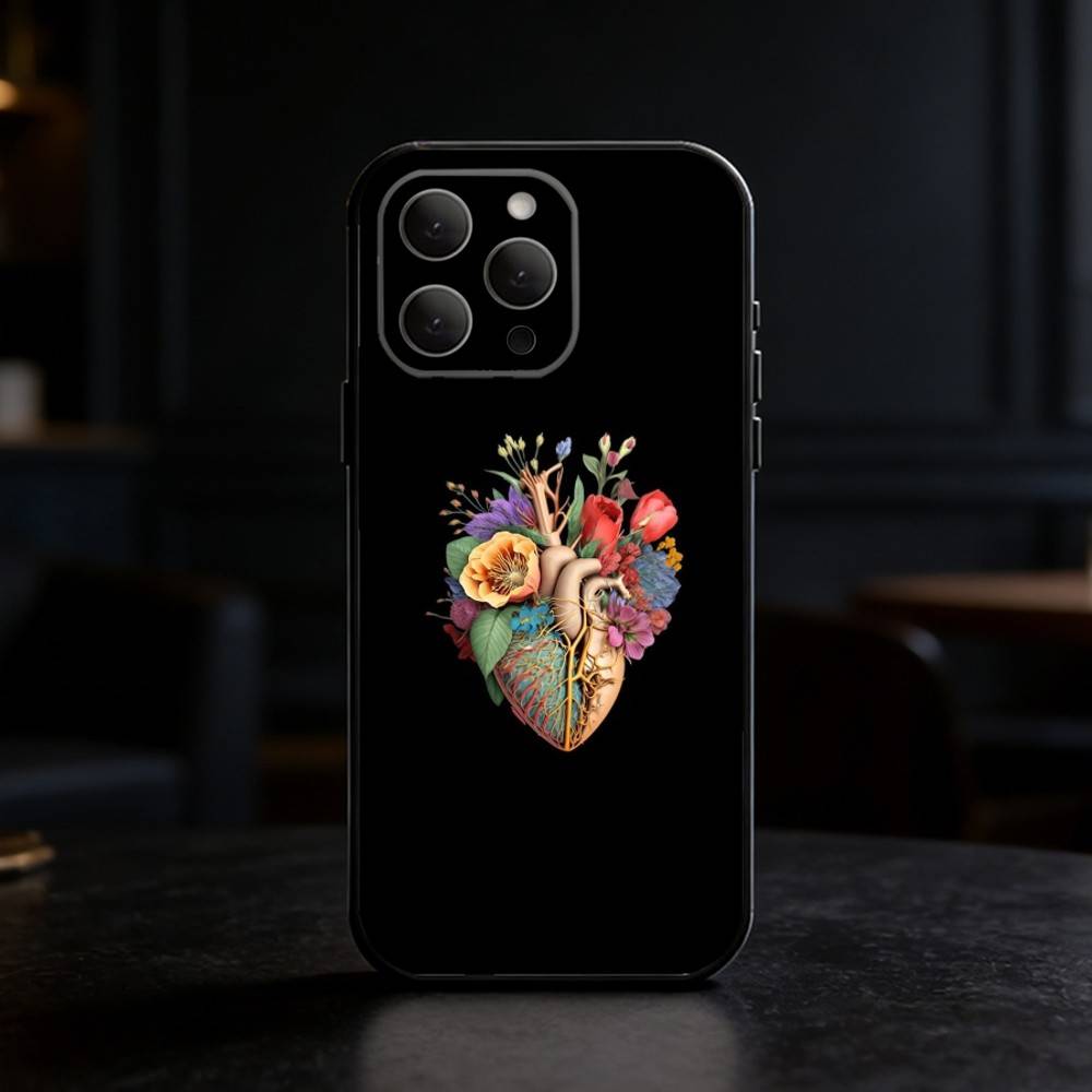 Anatomy Skeleton Phone Case For iPhone 17,16,15,14,13,12,11 Plus,Pro Max,SE4Soft Silicone Black Cover