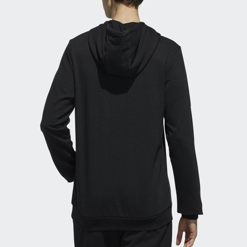 adidas neo M Ce 3s Hoody logo Printing hooded Knit Sports Black Men's DW8042