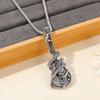 Vintage Gothic Guitar Snake Pendant Necklace Men’s Personalized Fashion Jewelry