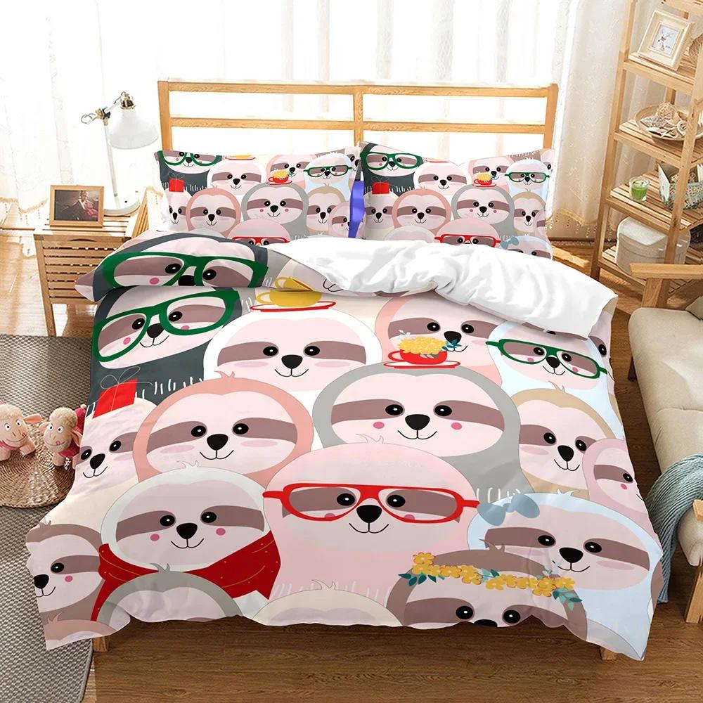 Carton Robot Comfortable Quilt Cover +pilowcases Children Kids Bedrom Soft Duvet Cover Sets Twin Ful Quen Warm Comforter Cover Fairy Tale World Sky