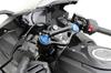 HURRICANE Clamp with USB Power for CBR250RR HU1026B Bar, Black, Supply, (MC51)
