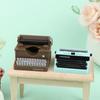1:12 Miniature Vintage Typewriter Telephone Metal Model for Study Work Living Room Dollhouse Furniture Toys Doll House Decor