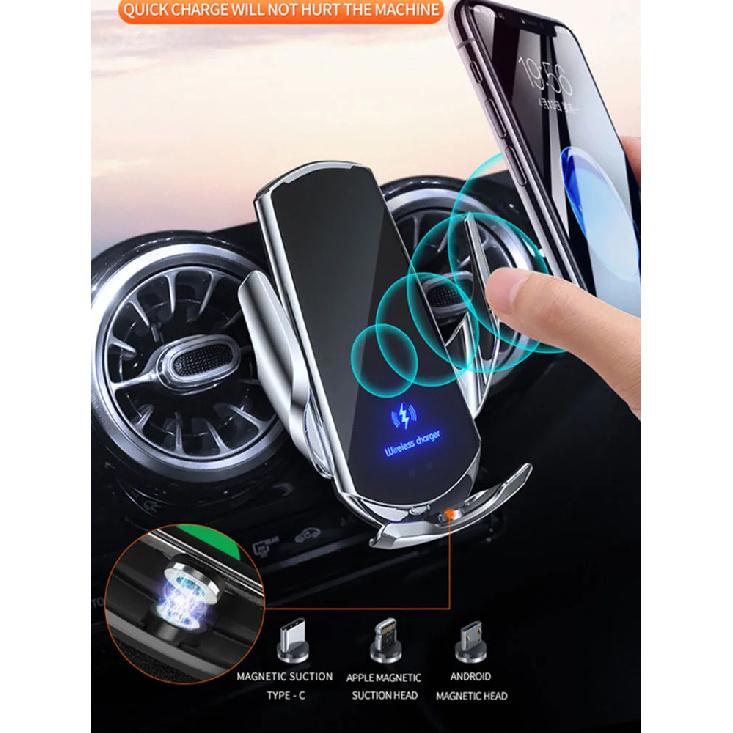 Car Mount for Volkswagen ID.7 VW ID7 2025 2024 15"Screen Mobile Phone Holder Wireless Charging Stand Gravity Bracket Accessories