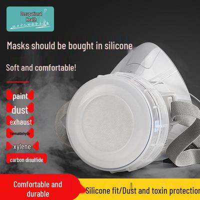 8200 Silicone Gas Mask with Activated Carbon for Spray Paint, Pesticides, Chemicals, and Dust Protection.