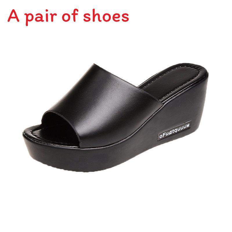 Women Summer Platform Slides With Nonslip Sole For Casual Wear