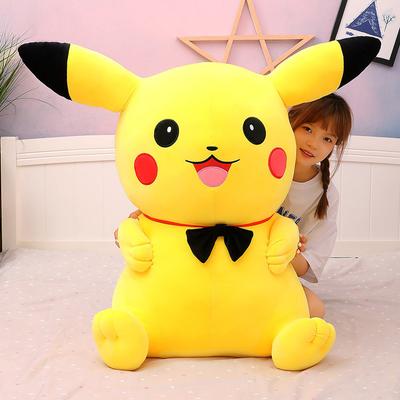 Creative New Large Bow Tie Pikachu Doll Plush Toy Sleeping Pillow Pokemon Girl Doll