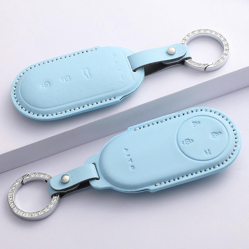 AITO M5/M7/M9 Leather Car Key Case Shell with Buckle