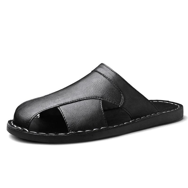 Men s Summer British Style Non-Slip Beach Sandals: Single Strap Outdoor Casual Slippers, Trendy Large Size 41
