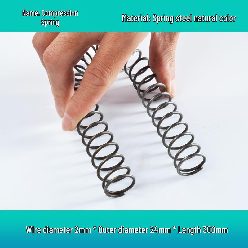 Steel Wire Compression Spring, 1.2-50mm Diameter, Long, Thin & Durable, Yellow, 300 Available
