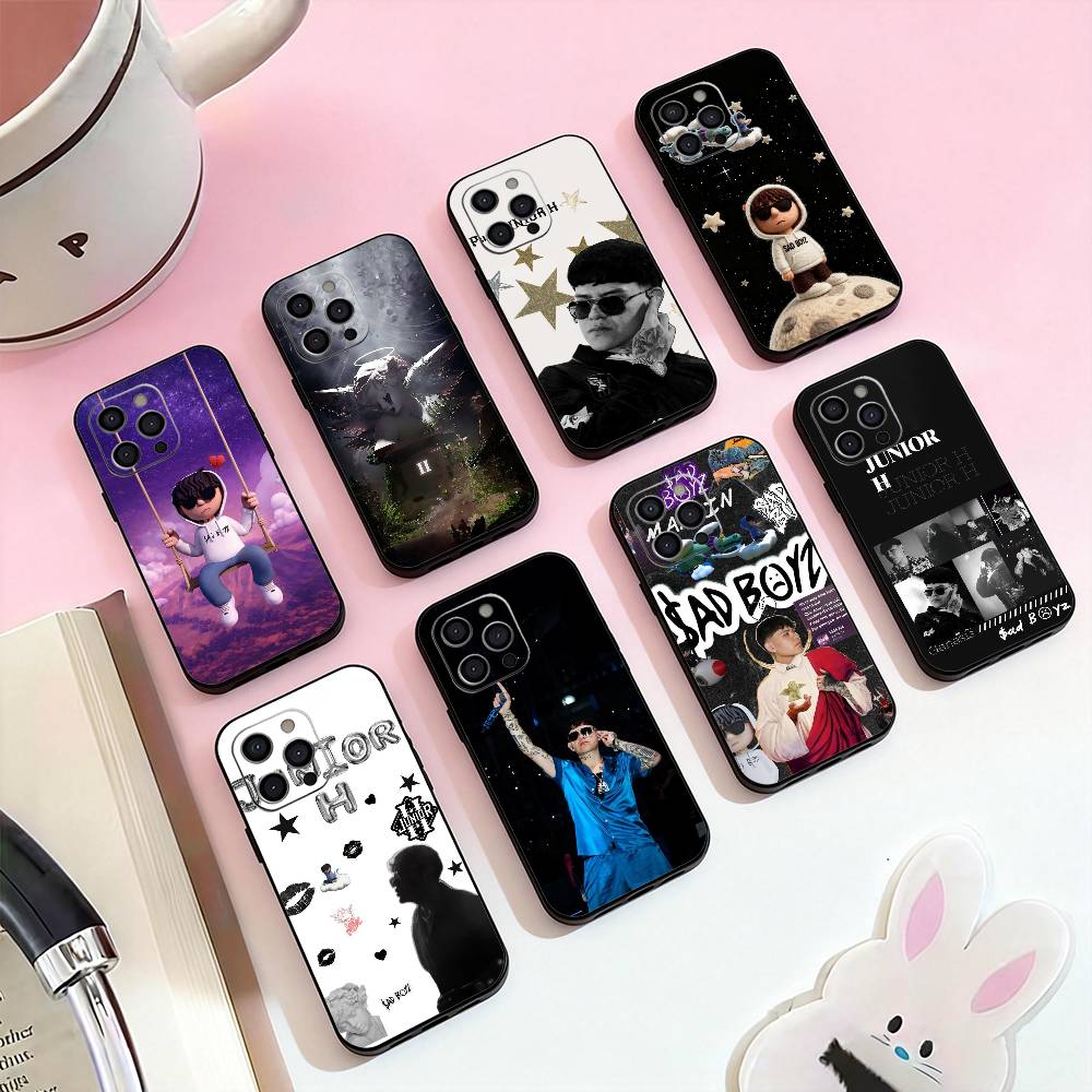 J-Junior H S-Sad B-Boyz Phone Case For iPhone 17,16,15,14,13,12,11 Plus,Pro Max,Soft Silicone Black Cover