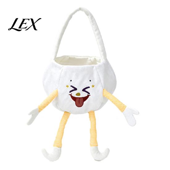 Reusable Candy Containers for Kids Halloween Pumpkin Basket with Handle, Soft Plush Trick or Treat Bag Kids, Large Capacity Storage Baskets
