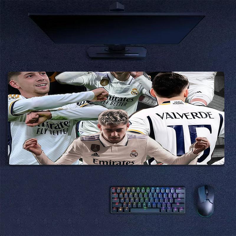 Fede Valverde Mouse Pad, Large Gaming Desk Mat, Non-slip XXL Mousepad for Laptop & Tablet, Mini PC Playmat with Stitched Edges