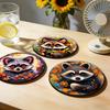 Zeeschildpad Houten Onderzetter Set, 2D Hittebestendige Mat voor Koffie Thee Kopjes, Antislip Tafelbeschermer, Zomer Huisdecoratie