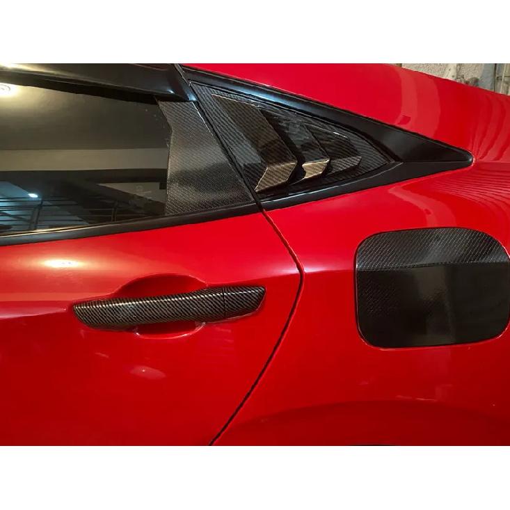 For Honda Civic 10th 2016 2017 2018    ABS Glossy Black Car Door Handle Cover Trim Sticker Car Styling Accessories