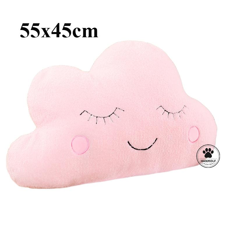 Shy Sky Plush Throw Pillow Stuffed Pink Grey White Cloud Moon Star Water Drop Soft Cushion Sofa Chair Decoration Present